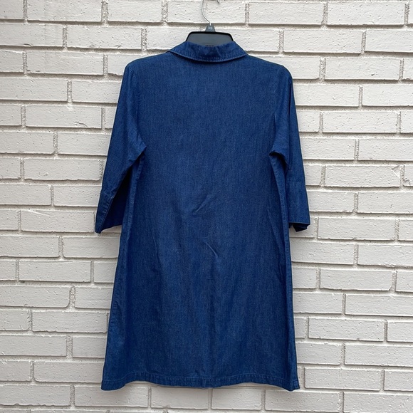 CASEY GRAY denim dress, size medium. 3/4 sleeves can be rolled up. 😍 - Picture 7 of 16